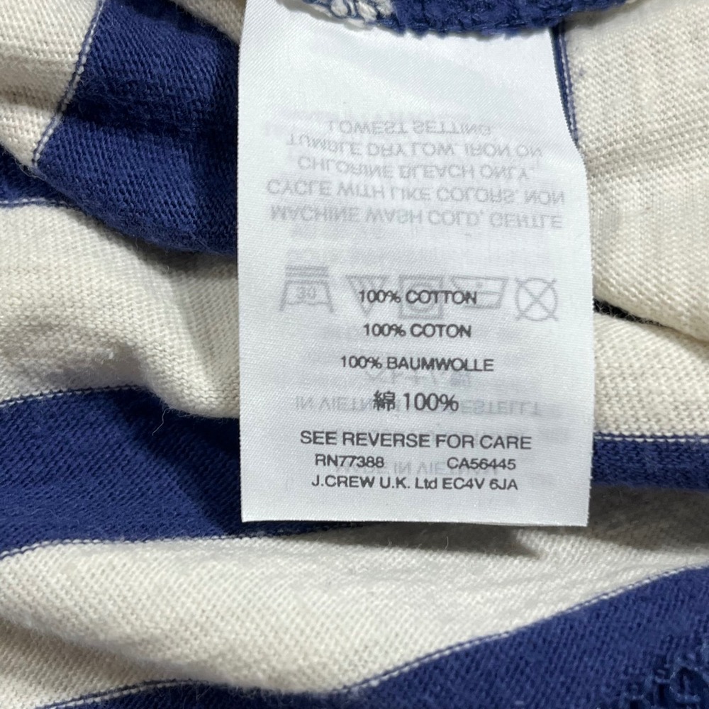 J. Crew Fisherman Nautical Striped Long Sleeve Tee Shirt Womens XL - Picture 9 of 9